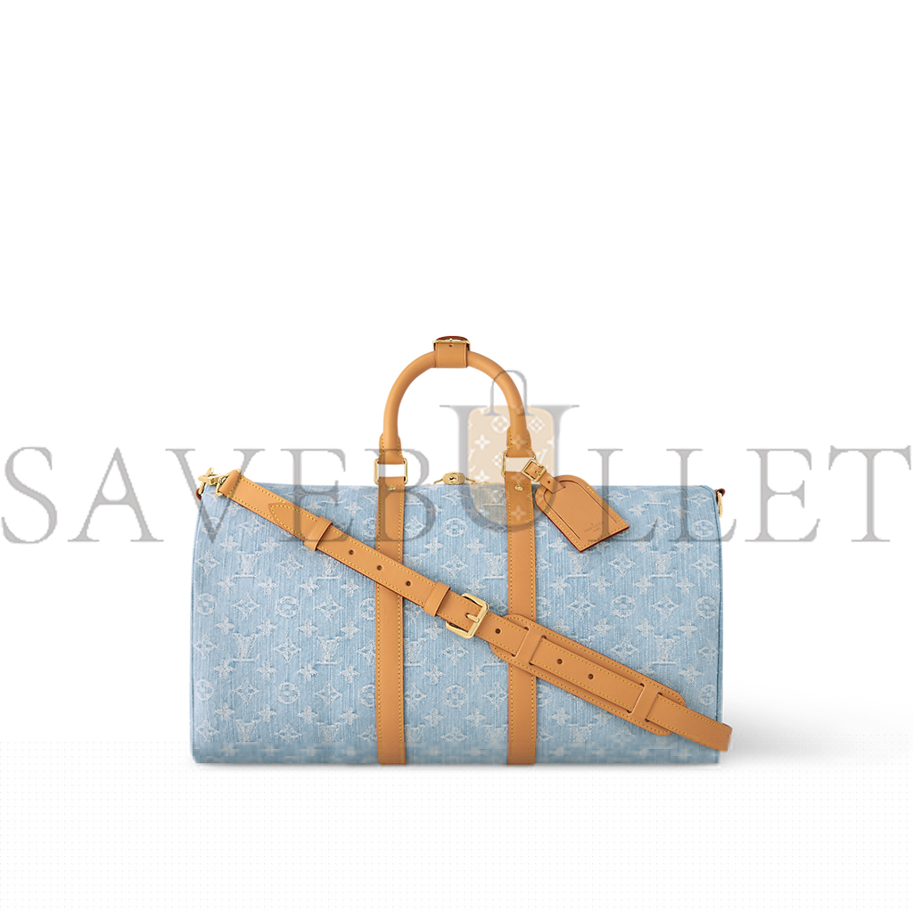 LOUIS VUITTON DENIM KEEPALL BANDOULIÈRE 45 M25334 (45*27*20cm)